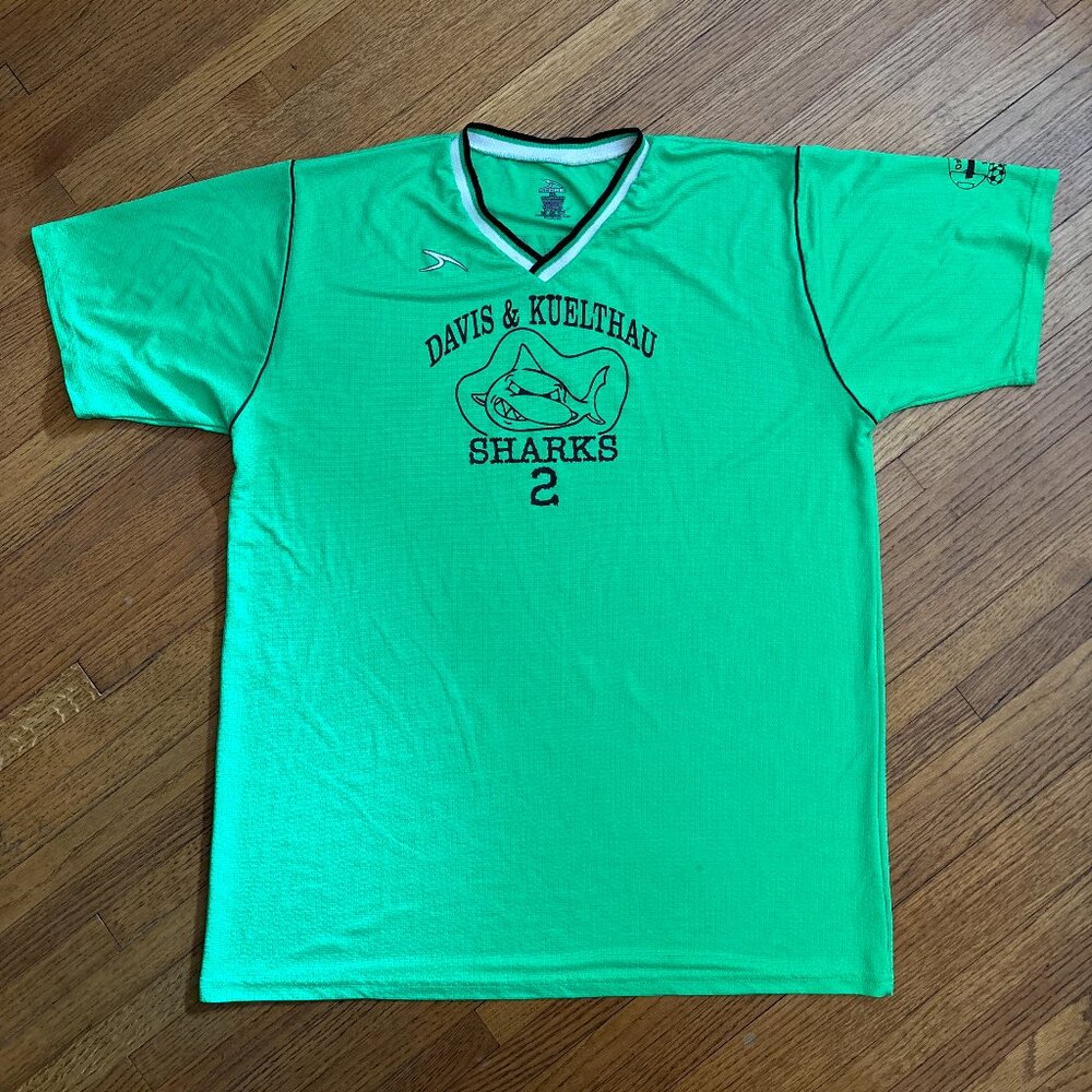 ⚽ Davis & Külethau Sharks Club Soccer Jersey #4 | V-Neck | Adult | Size XXL